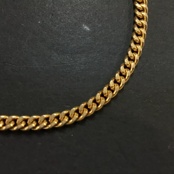 AUTH Christian Dior Logo CD Bracelet Gold - Picture 4 of 7